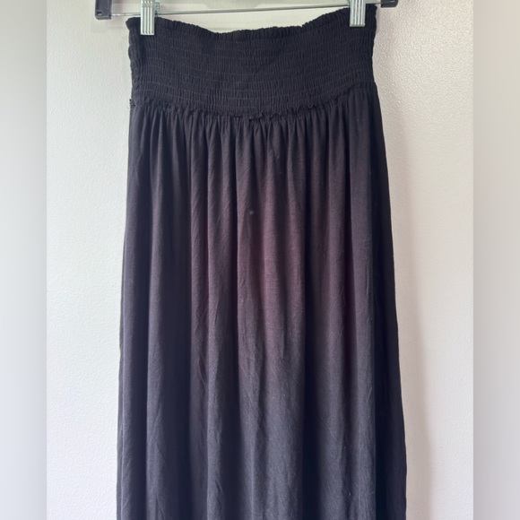 Free People Beach Morning Side Black Maxi High-Low Skirt - Picture 4 of 12